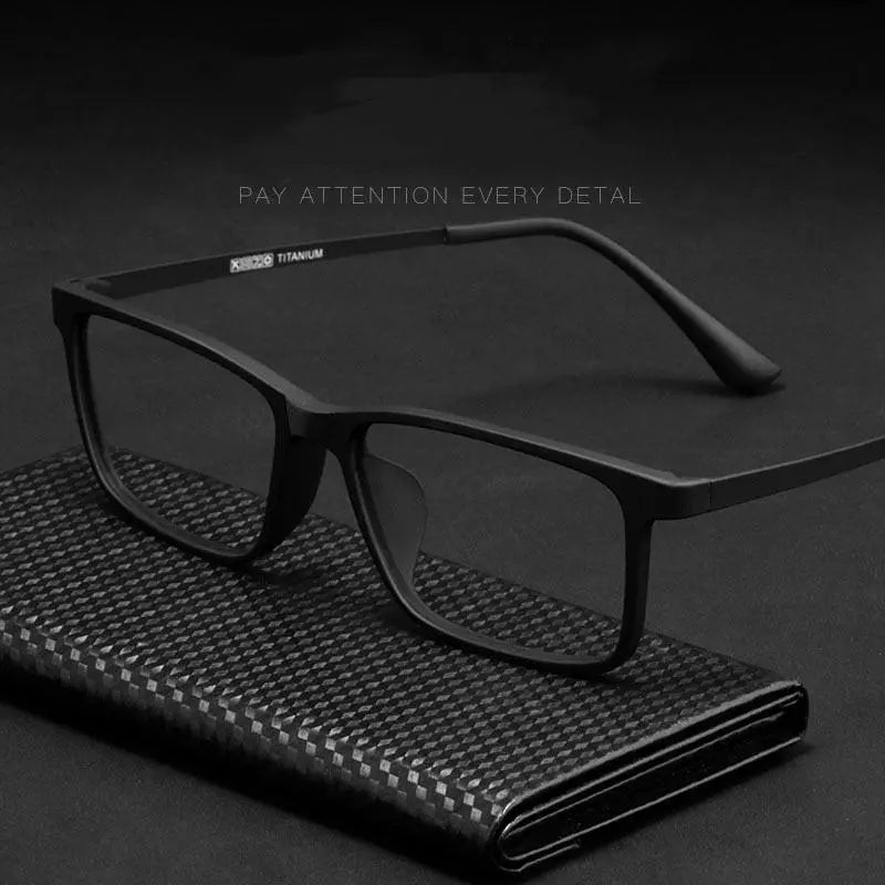 Men's Full Rim Titanium Prescription Glasses HR8085 — view 4 | Rx Spectacle