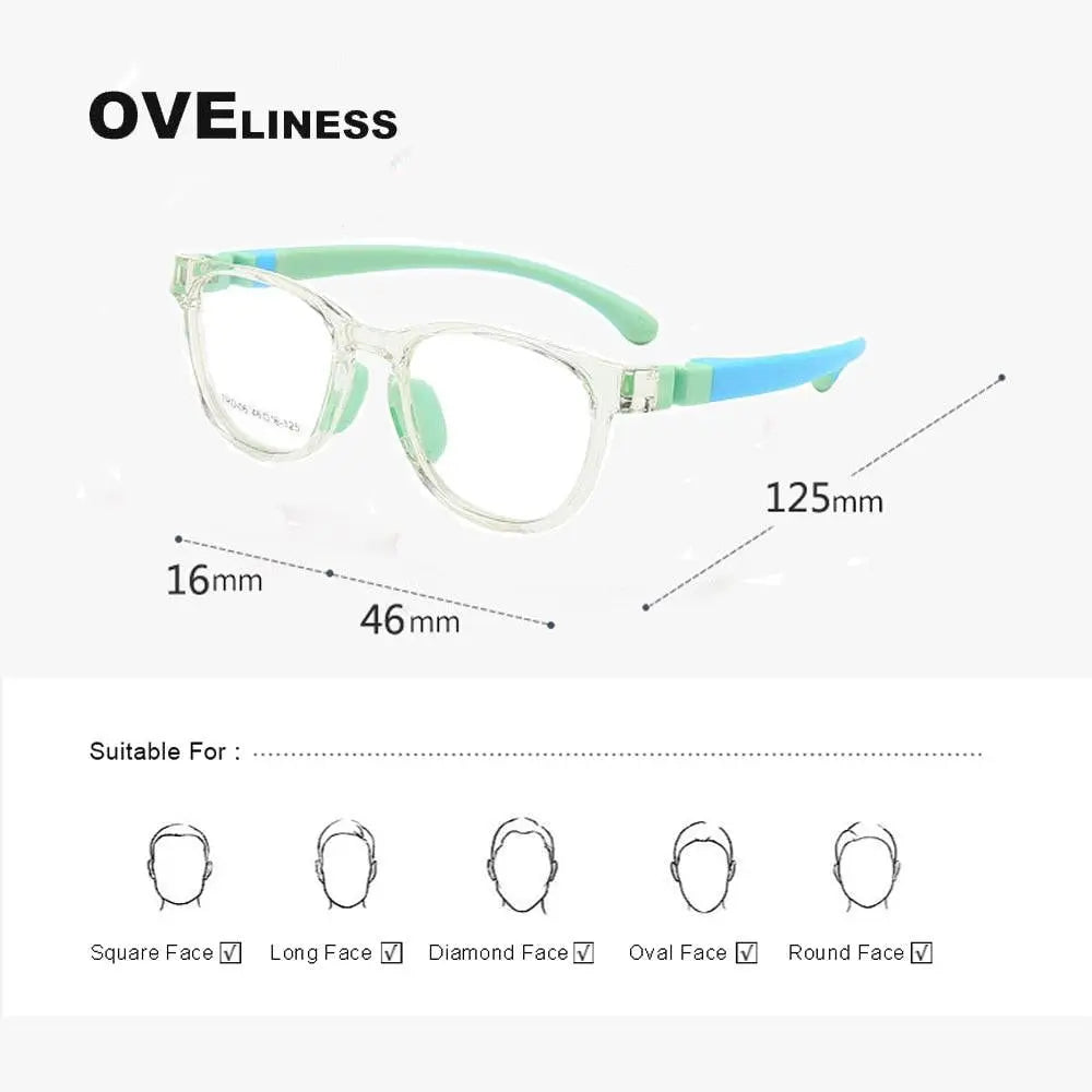 Unisex Square Full Rim Titanium Prescription Glasses Olp06 — view 10 | Rx Spectacle