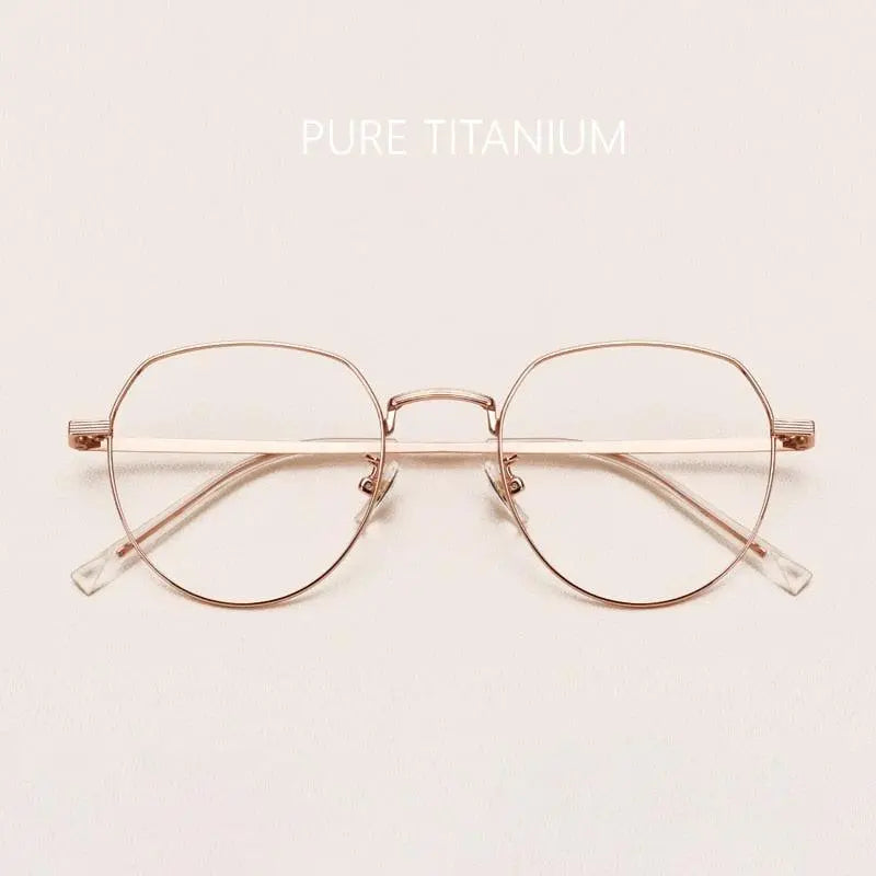 Unisex Round Full Rim Titanium Prescription Glasses 1901 — view 2 | Rx Spectacle