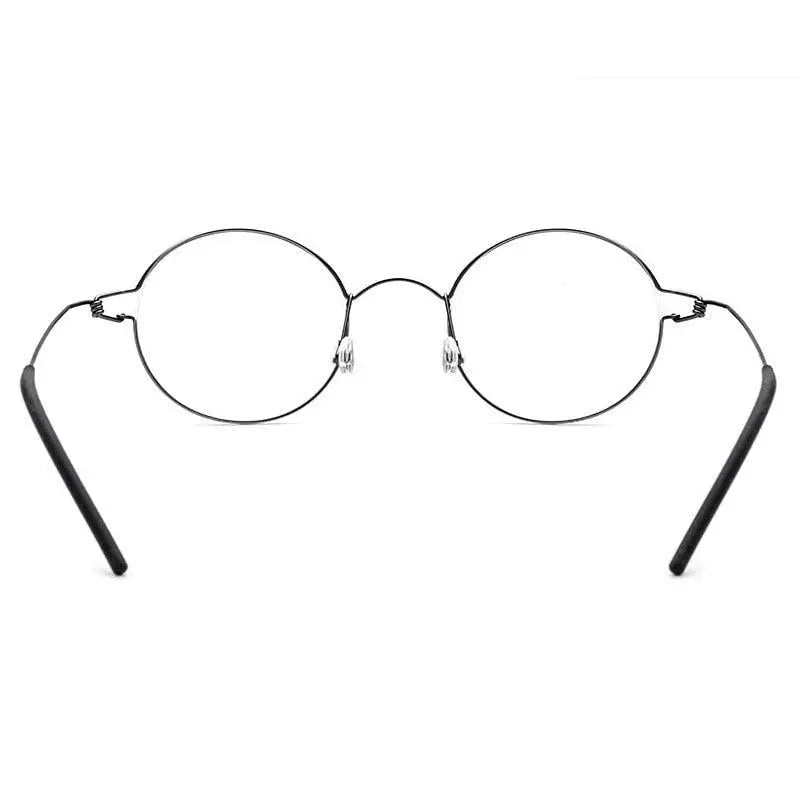 Unisex Round Full Rim Titanium Screwless Prescription Glasses 28607 — view 9 | Rx Spectacle