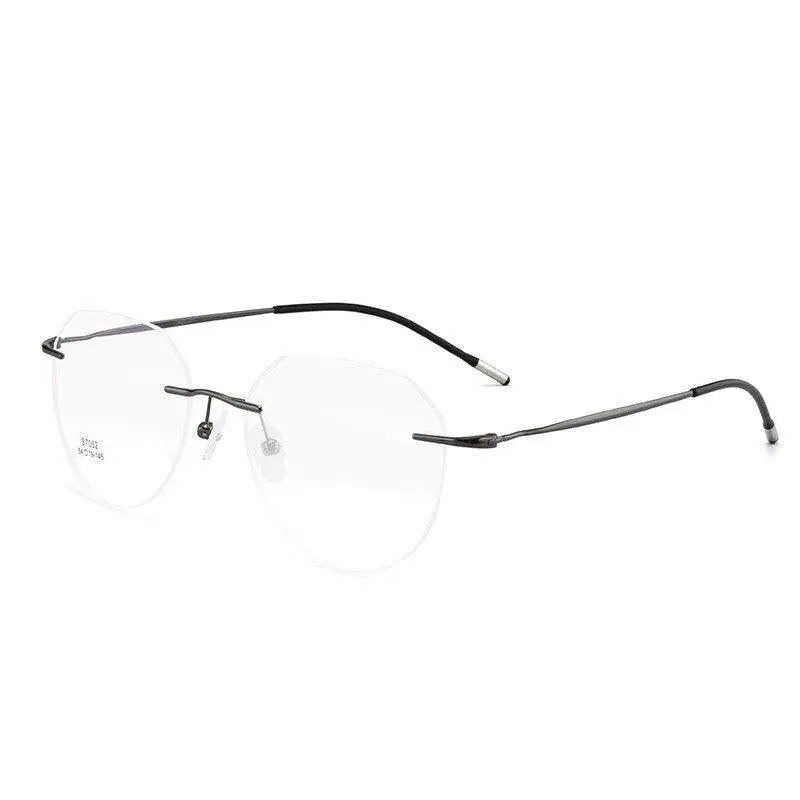 Men's Rimless Titanium Prescription Glasses S7052 — view 9 | Rx Spectacle