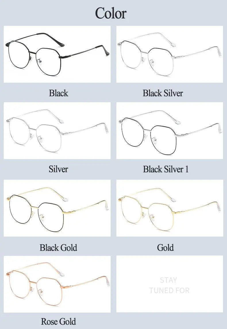 Unisex Polygon Full Rim Alloy Prescription Glasses Zy9038 — view 13 | Rx Spectacle