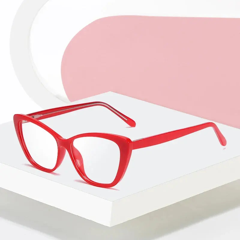 Women's Cat Eye Full Rim Alloy Prescription Glasses 72004 — view 1 | Rx Spectacle
