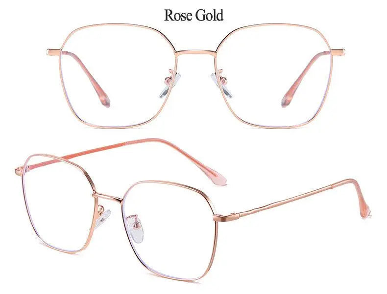 Unisex Polygon Full Rim Alloy Prescription Glasses Zy9037 — view 15 | Rx Spectacle