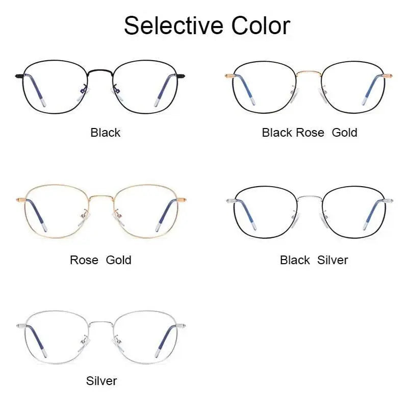 Unisex Round Full Rim Alloy Prescription Glasses 33006 — view 9 | Rx Spectacle
