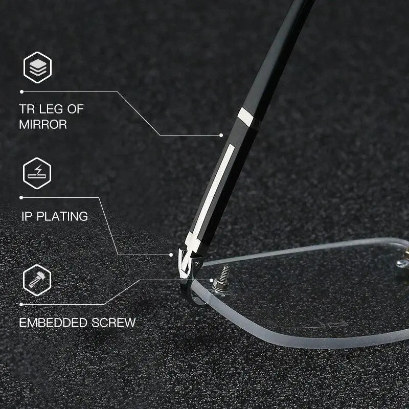 Men's Rimless Titanium Prescription Glasses 58065 — view 7 | Rx Spectacle