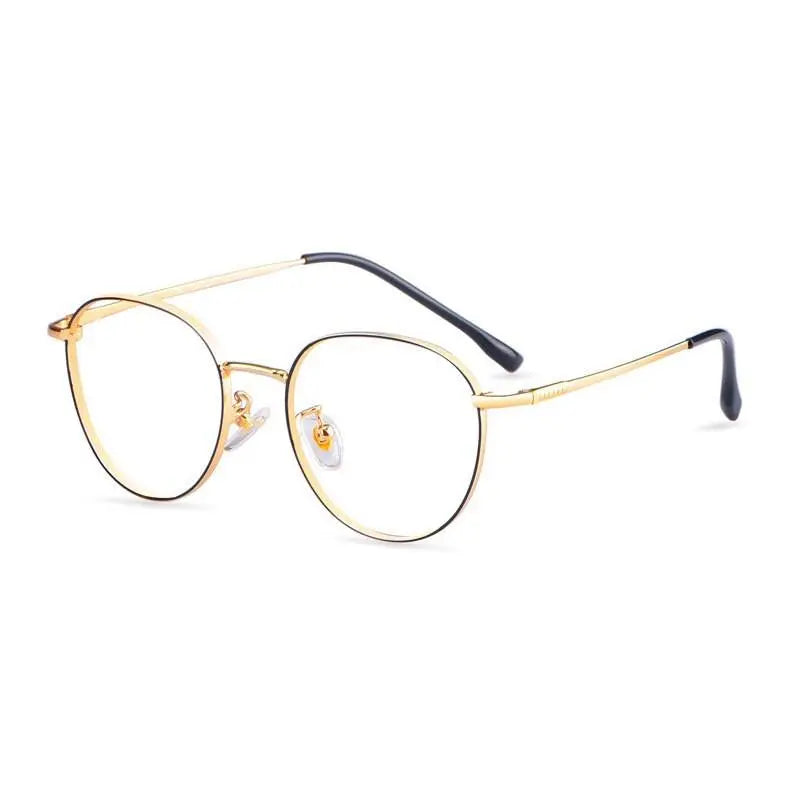 Unisex Polygon Full Rim Titanium Prescription Glasses 80047 — view 2 | Rx Spectacle