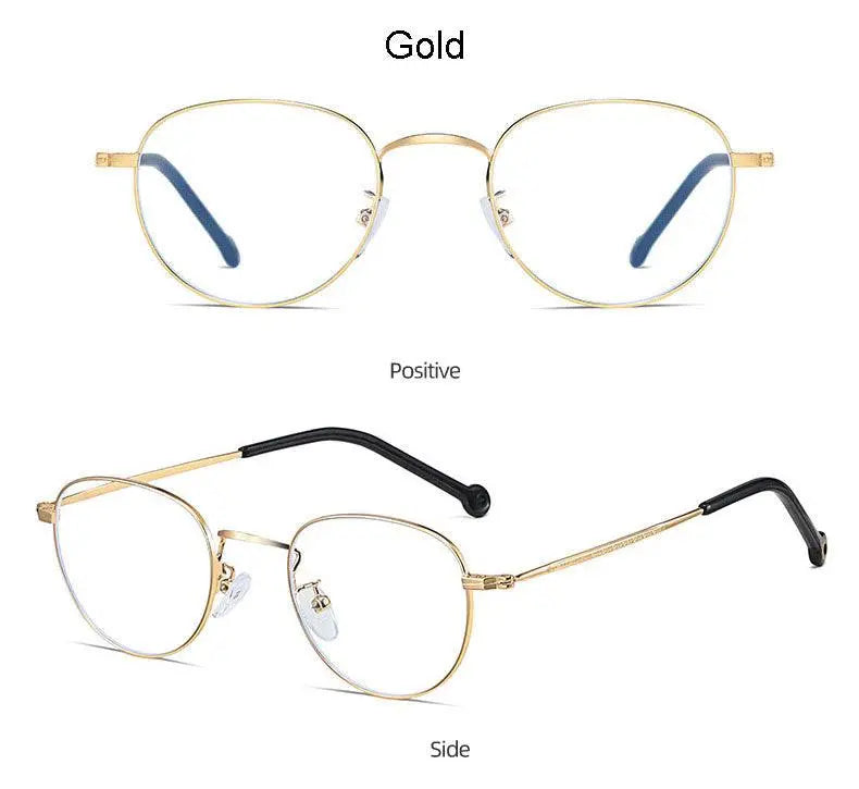 Unisex Round Full Rim Alloy Prescription Glasses 9957 — view 17 | Rx Spectacle