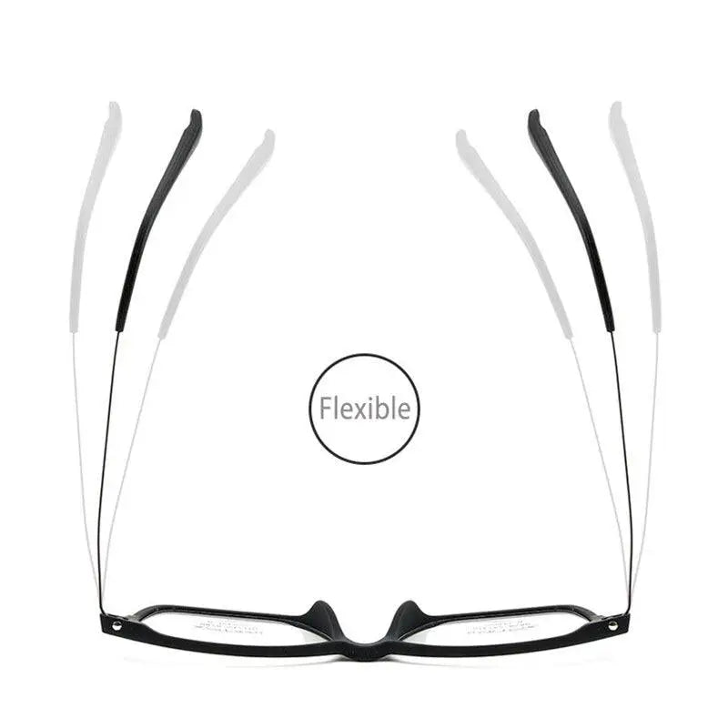 Unisex Square Full Rim Titanium Prescription Glasses 9828 — view 5 | Rx Spectacle