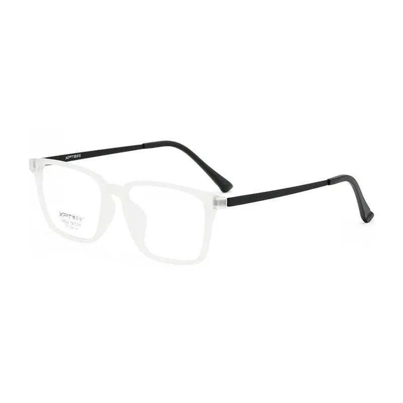 Unisex Square Full Rim Titanium Prescription Glasses — view 7 | Rx Spectacle
