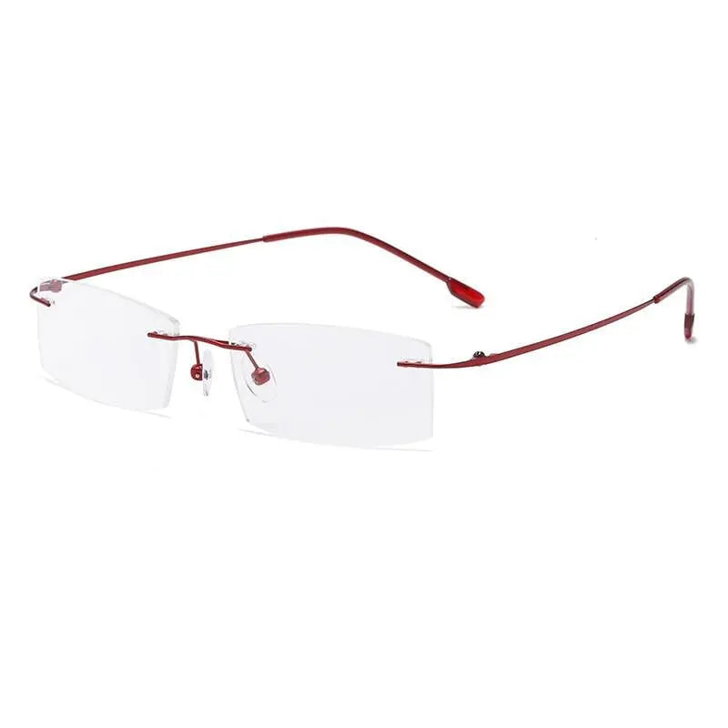 Unisex Rimless Titanium Prescription Glasses 522 — view 16 | Rx Spectacle