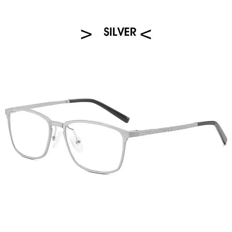Men's Square Full Rim Alloy Prescription Glasses P6266 — view 8 | Rx Spectacle