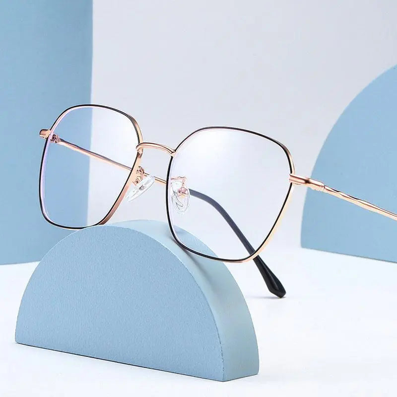 Unisex Polygon Full Rim Alloy Prescription Glasses Zy9037 — view 1 | Rx Spectacle