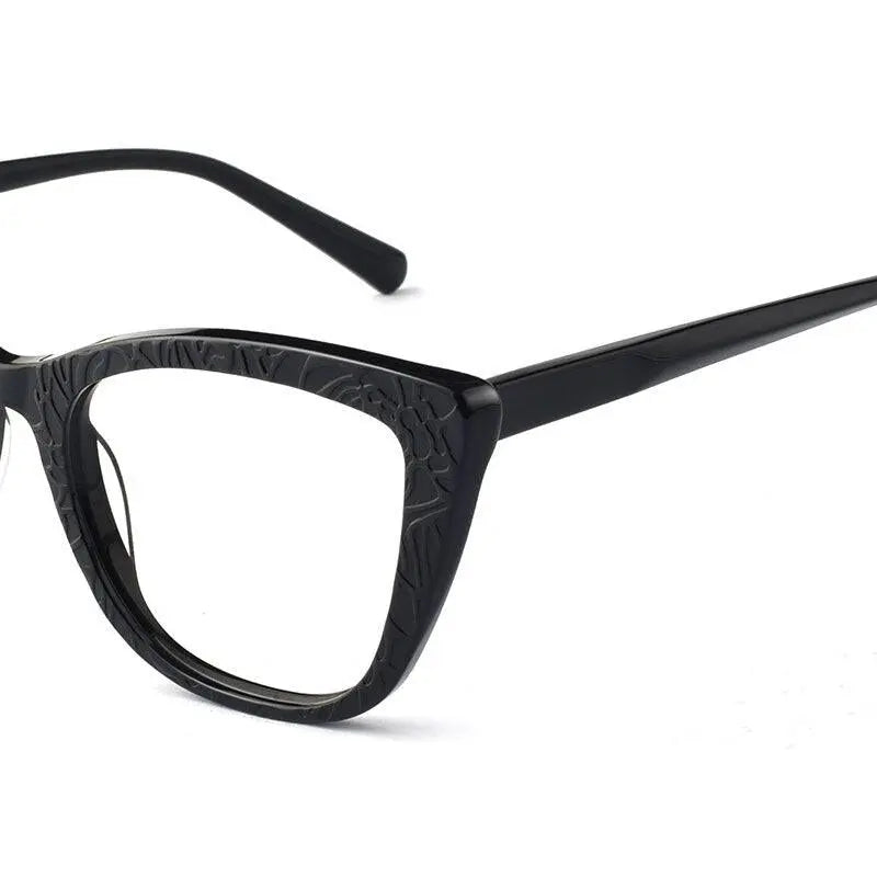 Women's Cat Eye Full Rim Acetate Prescription Glasses Z508 — view 4 | Rx Spectacle