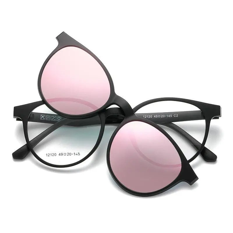 Unisex Full Rim Resin Clip-On Prescription Glasses 12120 — view 2 | Rx Spectacle