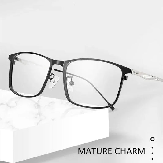 Unisex Square Full Rim Alloy Reading Glasses 8835 — view 1 | Rx Spectacle