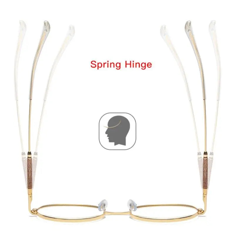 Women's Round Full Rim Alloy Prescription Glasses 95818 — view 11 | Rx Spectacle