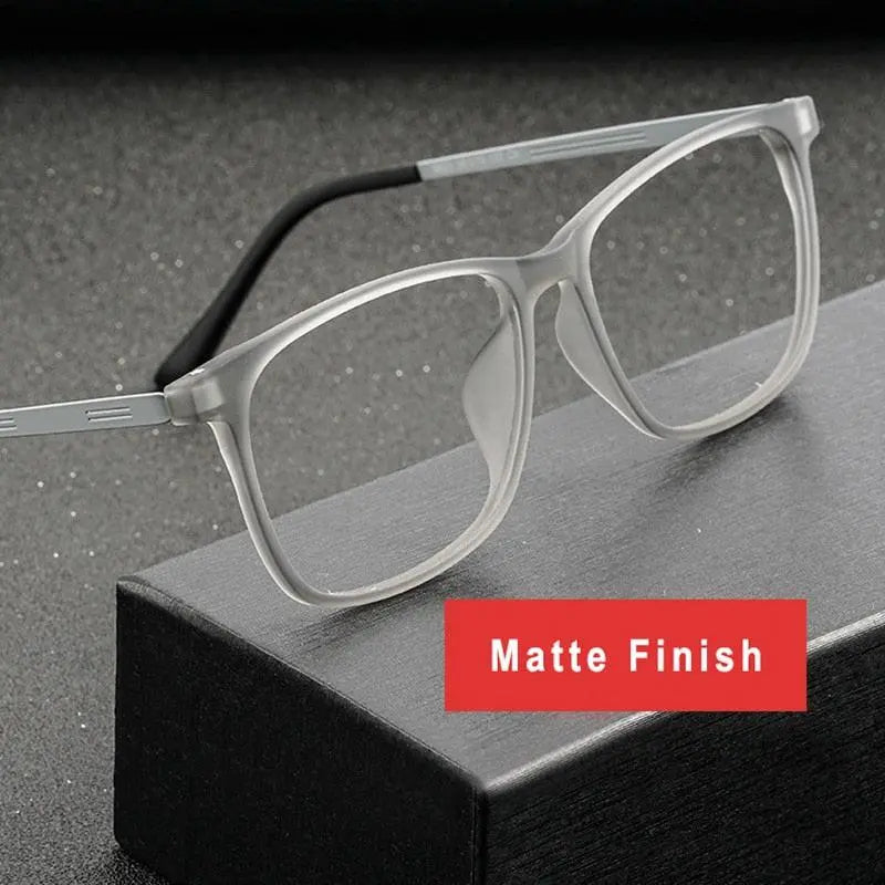Unisex Square Full Rim Titanium Prescription Glasses 9825 — view 2 | Rx Spectacle