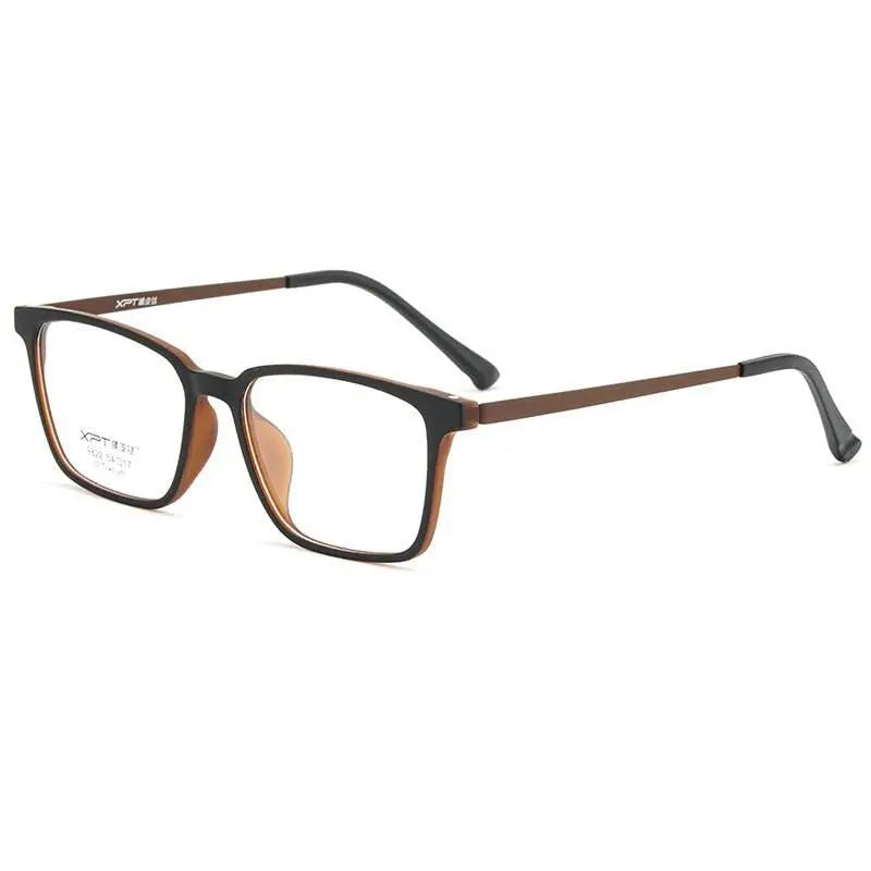 Men's Square Full Rim Titanium Prescription Glasses 9822 — view 8 | Rx Spectacle