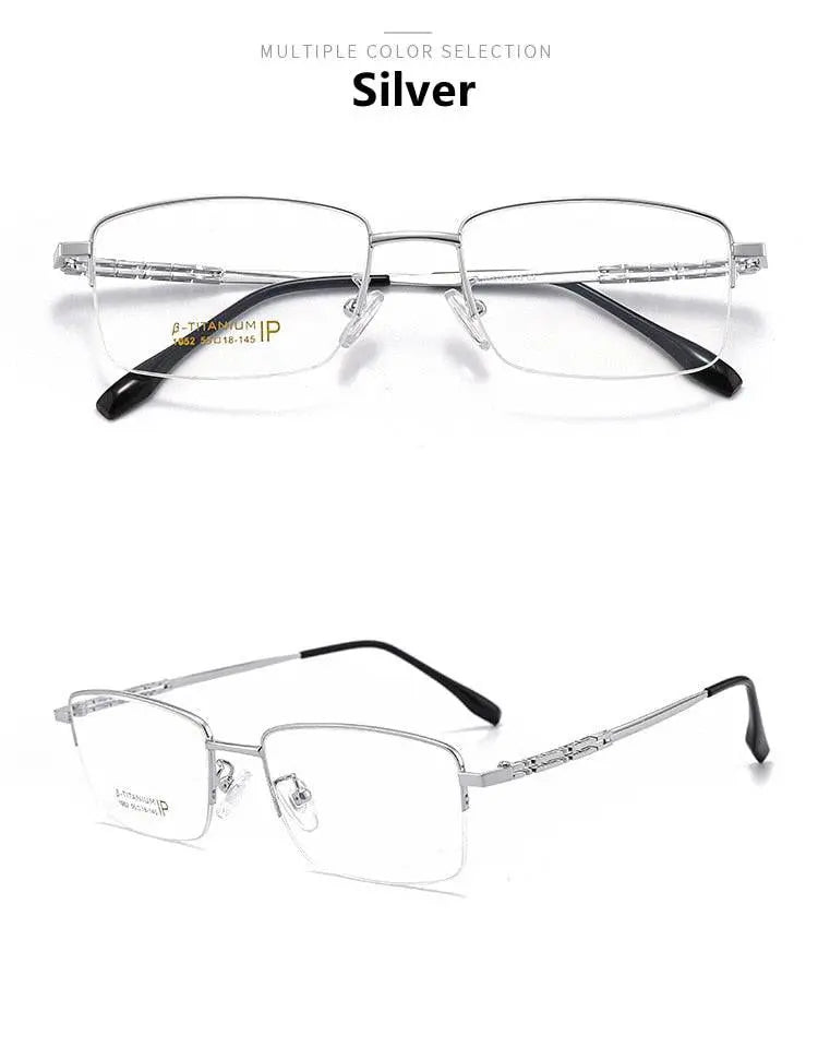 Men's Semi-Rimless Titanium Prescription Glasses 1052 — view 15 | Rx Spectacle