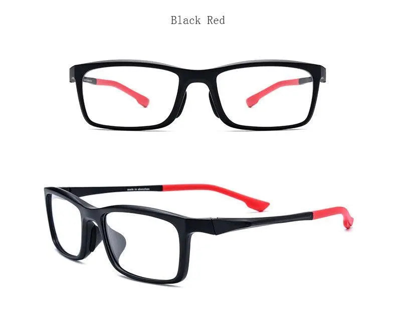 Men's Rectangular Full Rim Titanium Sports Glasses 17209 — view 14 | Rx Spectacle