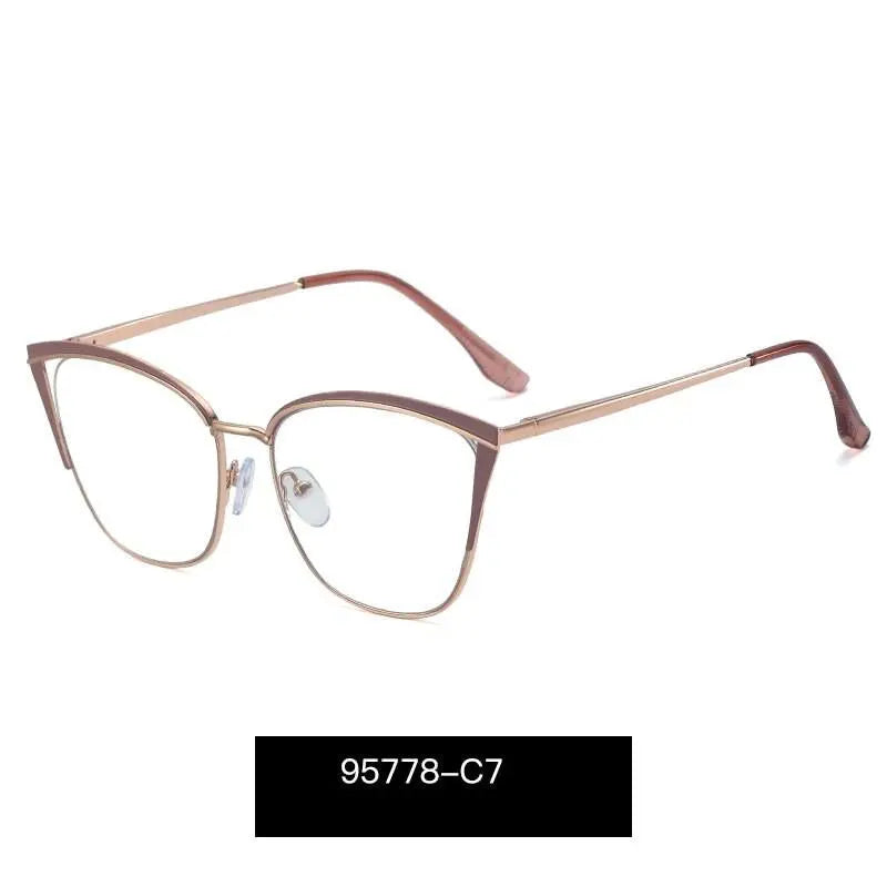 Women's Cat Eye Full Rim TR90 Prescription Glasses 95778 — view 10 | Rx Spectacle