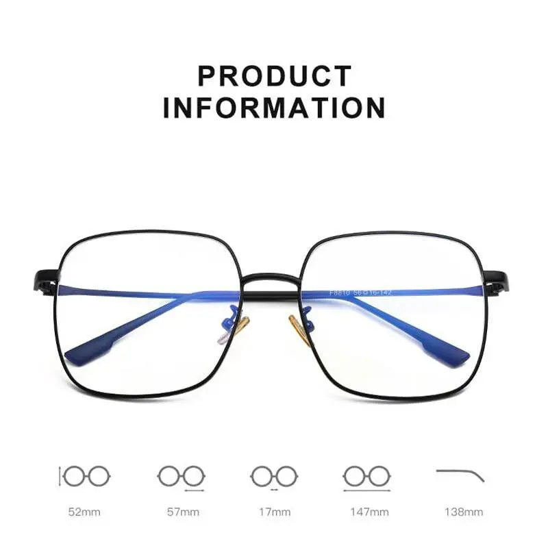 Unisex Square Full Rim Alloy Prescription Glasses 8810 — view 6 | Rx Spectacle