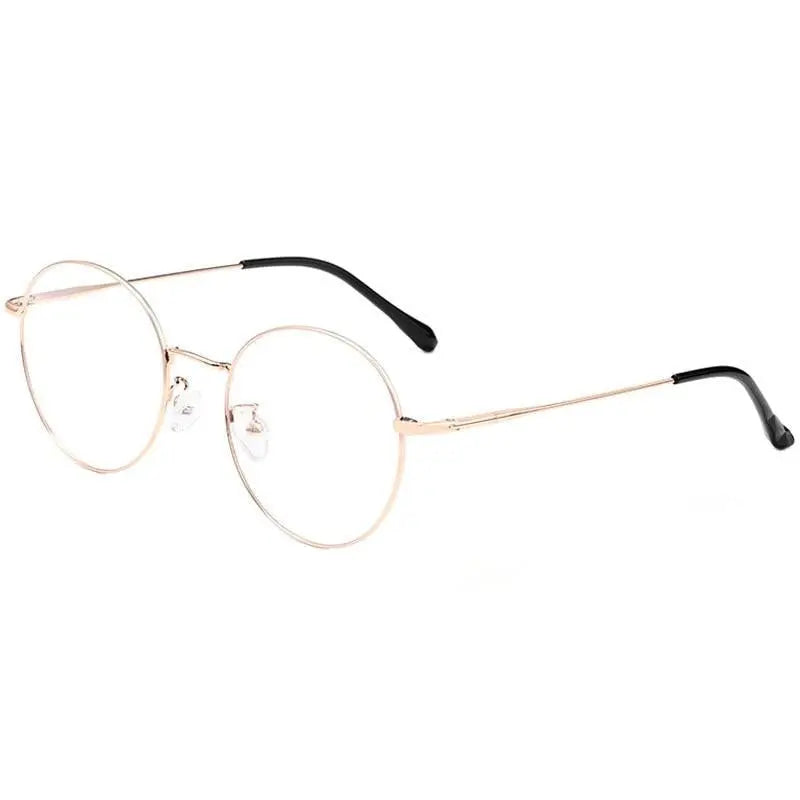 Unisex Round Full Rim Titanium Prescription Glasses 6621X — view 6 | Rx Spectacle