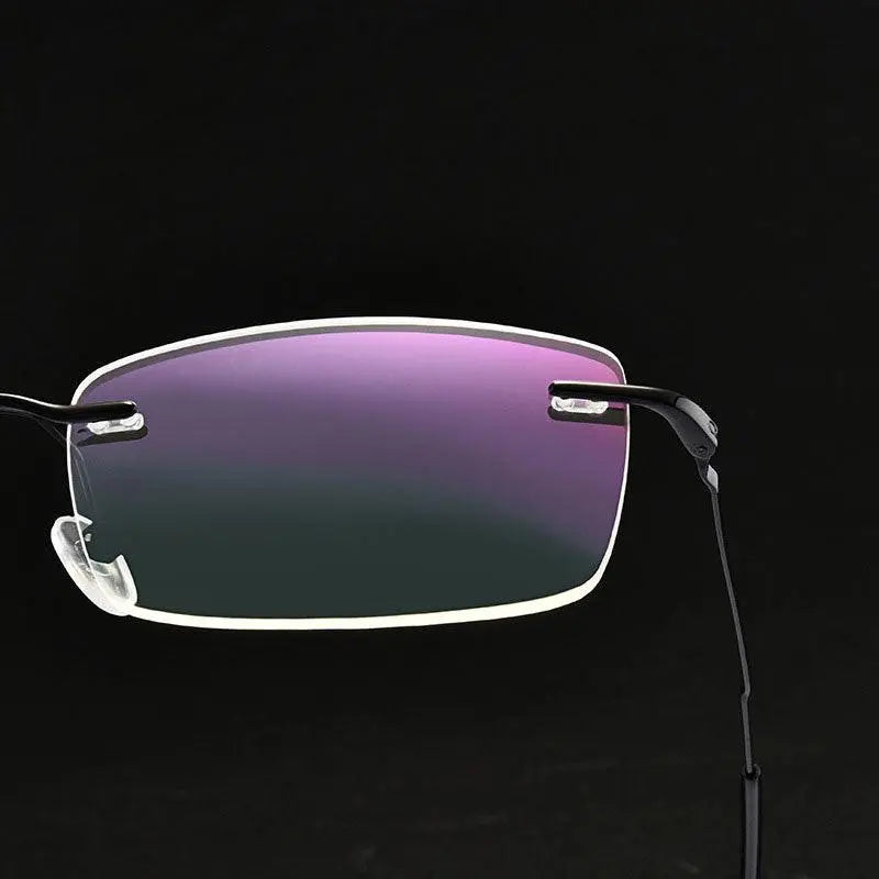 Men's Rimless Alloy Screwless Prescription Glasses 7053 — view 8 | Rx Spectacle