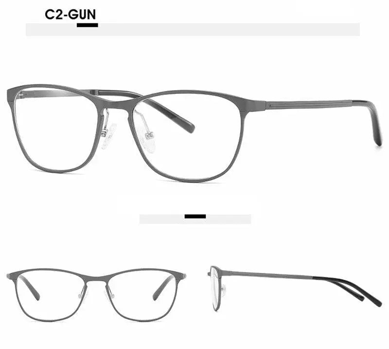 Unisex Square Full Rim Alloy Prescription Glasses 6290 — view 14 | Rx Spectacle