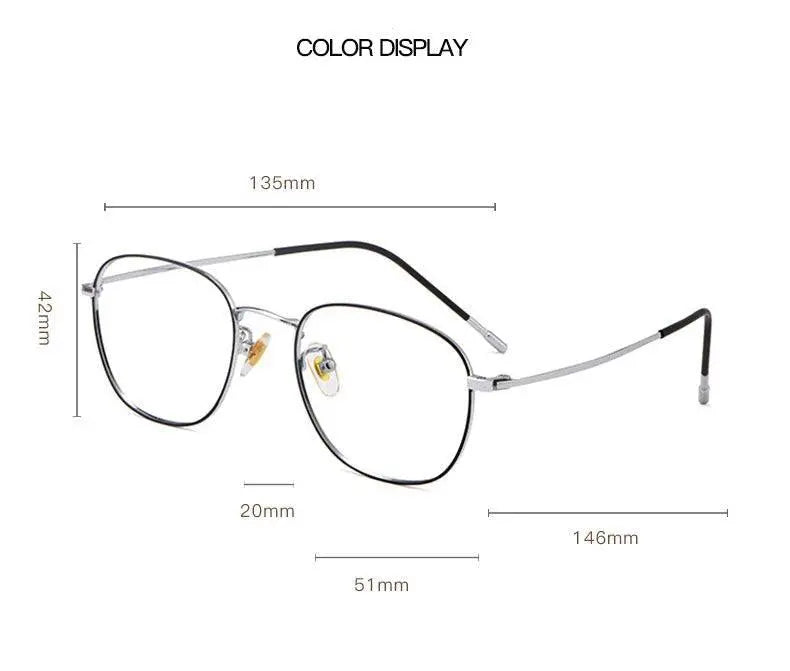 Unisex Round Full Rim Titanium Prescription Glasses 8822x — view 11 | Rx Spectacle