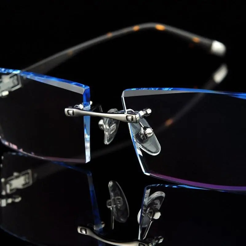 Men's Rimless Alloy Prescription Glasses 58050 — view 4 | Rx Spectacle