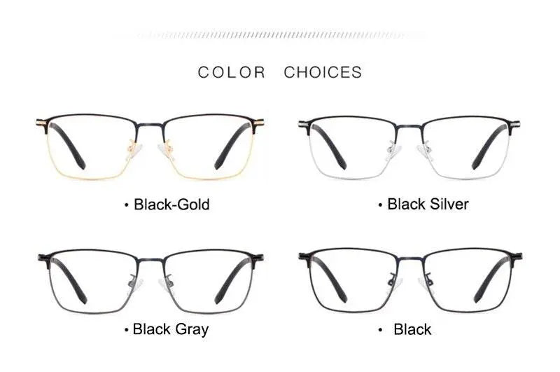 Unisex Square Full Rim Alloy Prescription Glasses 3007 — view 12 | Rx Spectacle