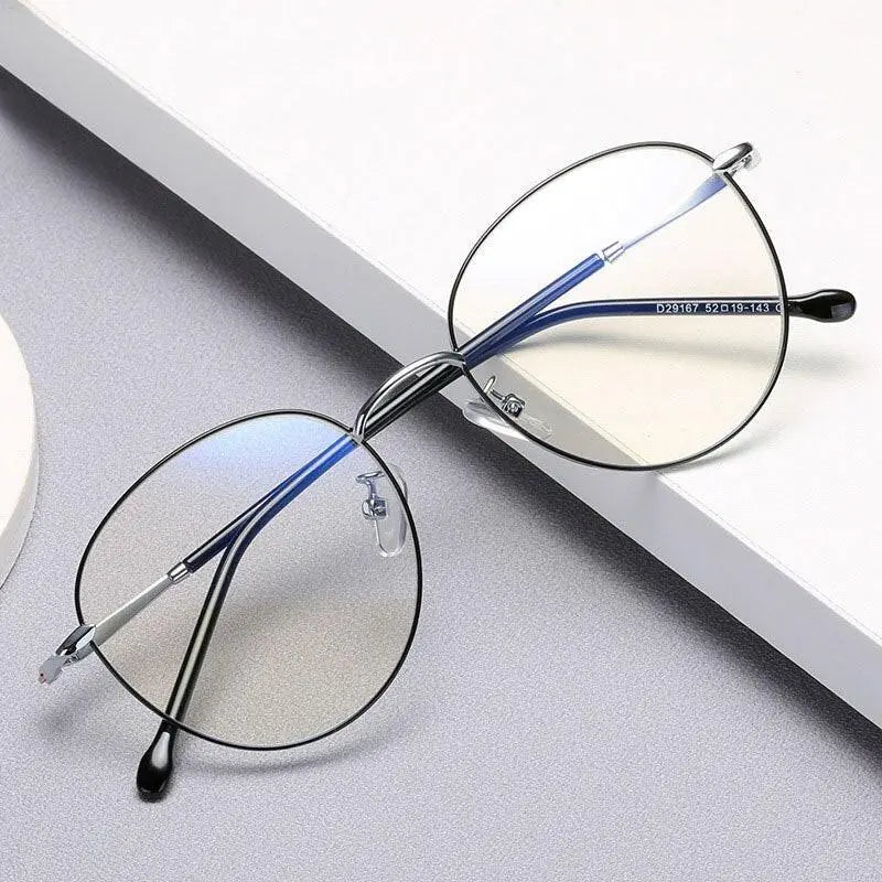 Unisex Round Full Rim Alloy Prescription Glasses 29167 — view 1 | Rx Spectacle