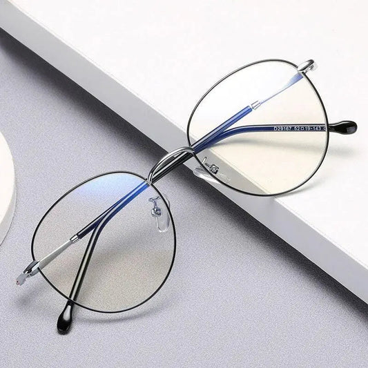 Unisex Round Full Rim Alloy Prescription Glasses 29167 — view 1 | Rx Spectacle