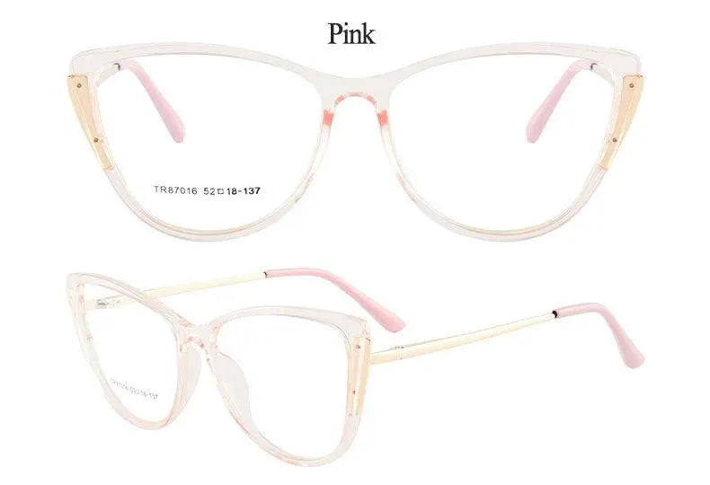 Women's Cat Eye Full Rim TR90 Prescription Glasses 7016 — view 21 | Rx Spectacle