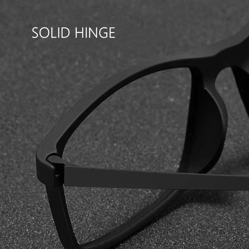 Unisex Square Full Rim Titanium Prescription Glasses HR3048 — view 9 | Rx Spectacle
