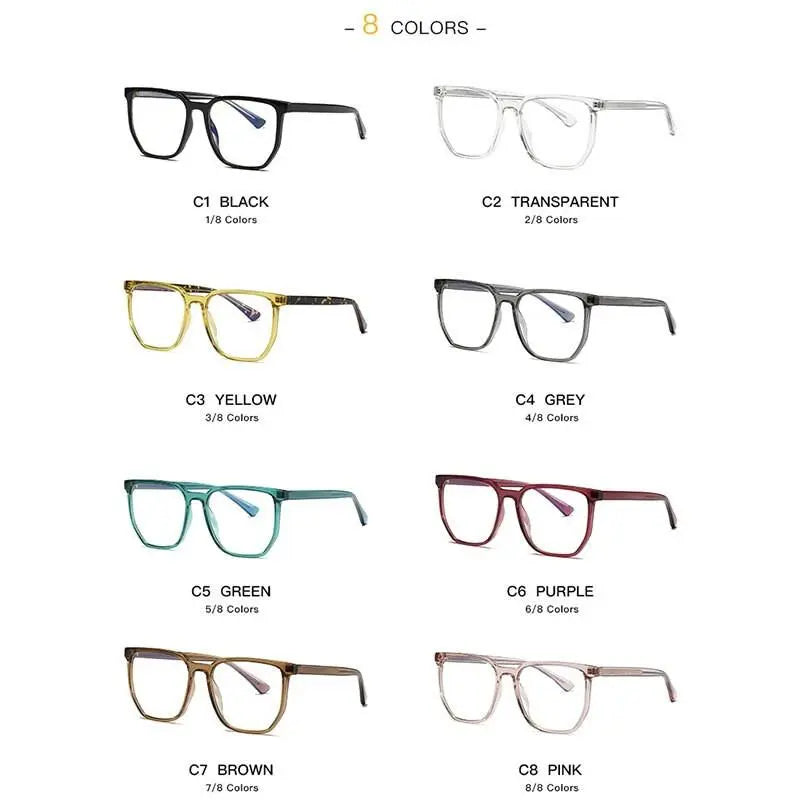 Women's Square Full Rim TR90 Prescription Glasses 2034 — view 11 | Rx Spectacle