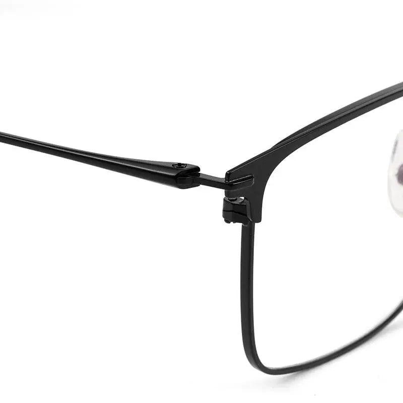 Men's Square Full Rim Titanium Prescription Glasses Y0606 — view 5 | Rx Spectacle