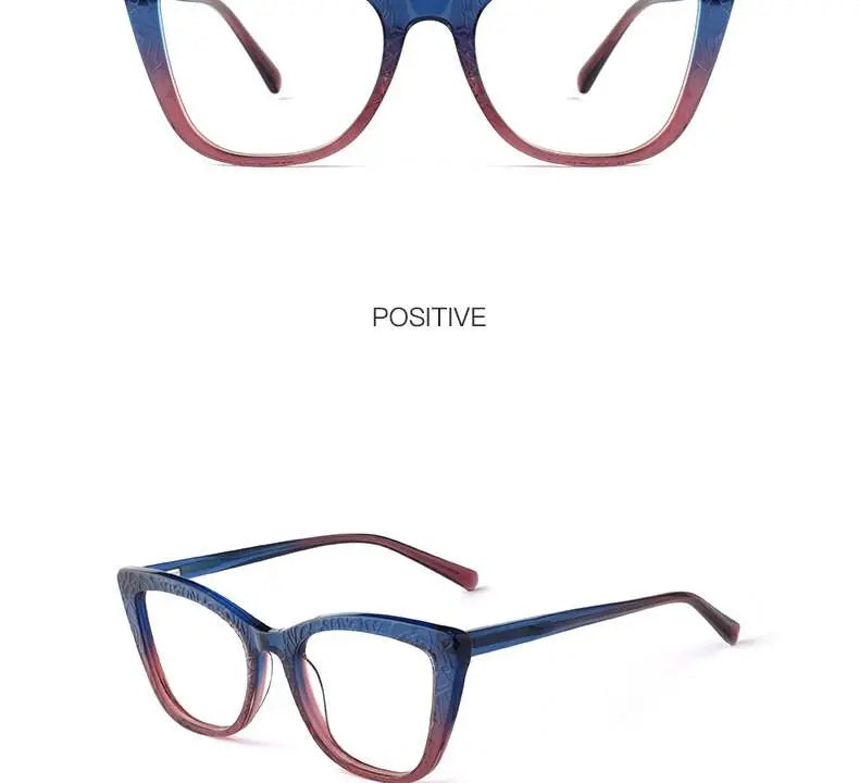 Women's Cat Eye Full Rim Acetate Prescription Glasses Z508 — view 24 | Rx Spectacle