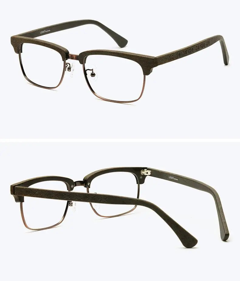 Men's Square Full Rim Titanium Prescription Glasses Ta12321 — view 16 | Rx Spectacle