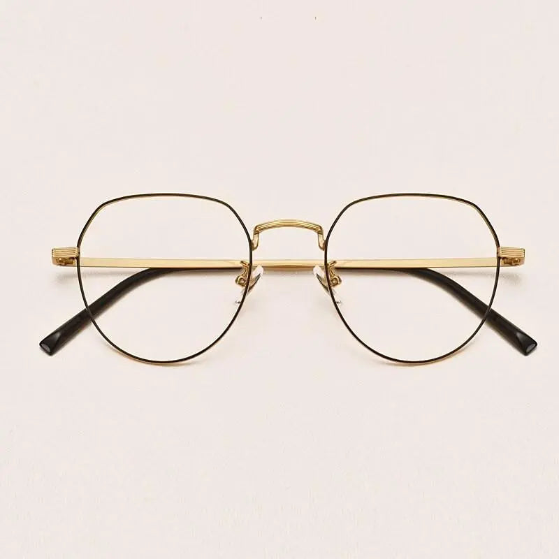 Unisex Round Full Rim Titanium Prescription Glasses 1901 — view 9 | Rx Spectacle