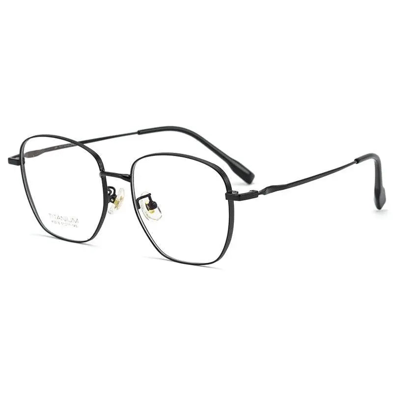 Unisex Square Full Rim Titanium Prescription Glasses 02K5016 — view 12 | Rx Spectacle