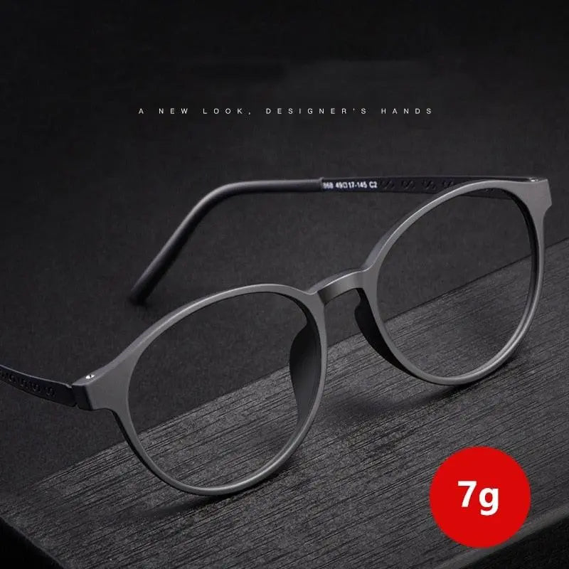 Unisex Round Full Rim Titanium Prescription Glasses 8868T — view 2 | Rx Spectacle