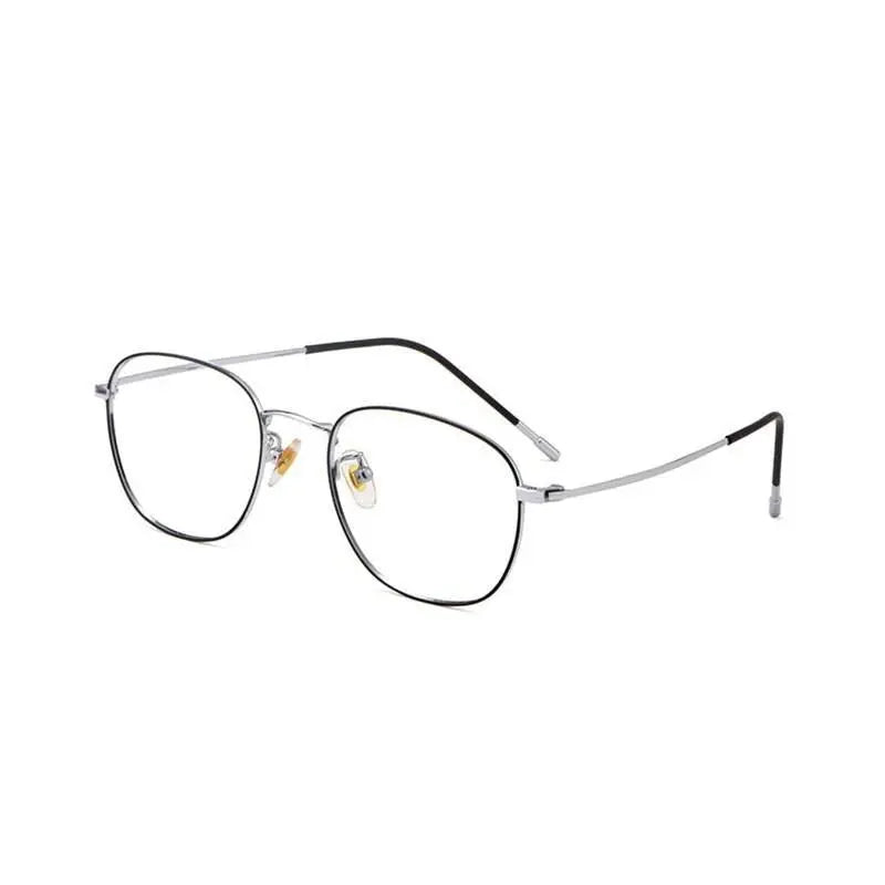 Unisex Round Full Rim Titanium Prescription Glasses 8822x — view 10 | Rx Spectacle