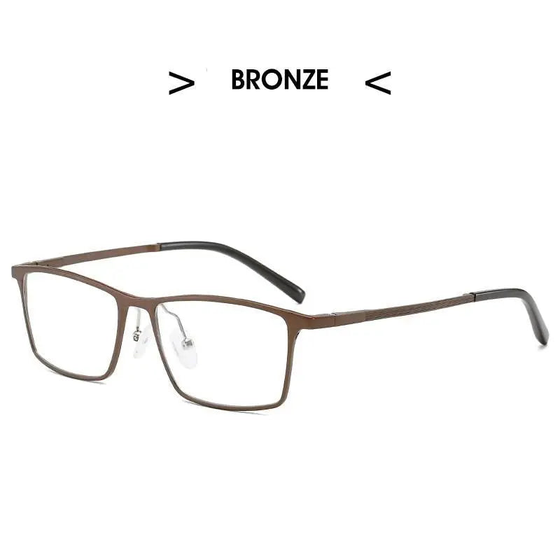 Men's Square Full Rim Alloy Prescription Glasses P6308 — view 9 | Rx Spectacle