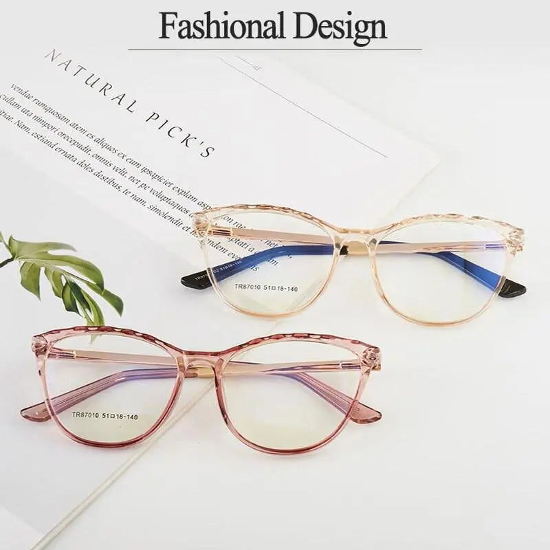 Women's Cat Eye Full Rim TR90 Prescription Glasses 7010 — view 5 | Rx Spectacle