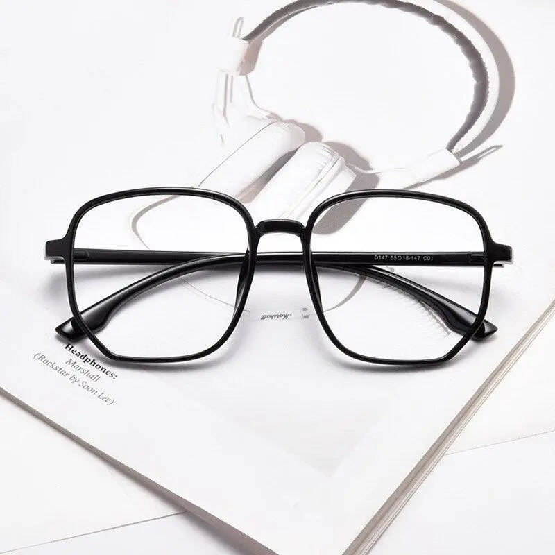 Unisex Polygon Full Rim Acetate Prescription Glasses D147 — view 6 | Rx Spectacle