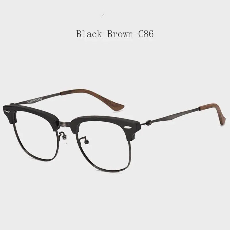Men's Round Full Rim Alloy Prescription Glasses 8057 — view 3 | Rx Spectacle