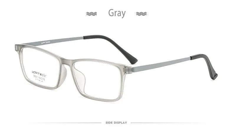 Unisex Rectangular Full Rim Titanium Prescription Glasses 9821 — view 20 | Rx Spectacle